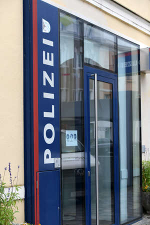 Police station in Ried im Innkreis in Upper Austria, Austria, Europeの写真素材