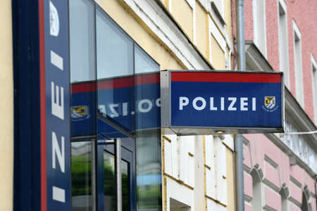 Police station in Ried im Innkreis in Upper Austria, Austria, Europeの写真素材