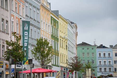 Main square in Ried im Innkreis, Upper Austria, Austria, Europのeditorial素材
