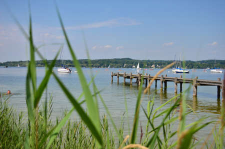 Ammersee in Bavaria, Germany, Europeのeditorial素材