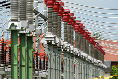 Detail of a substation in Upper Austriaの写真素材