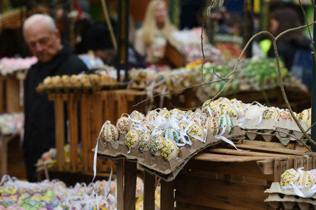 Easter market on the Freyung in Viennaのeditorial素材