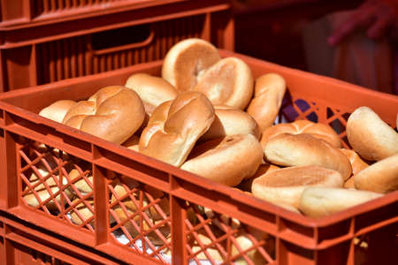 Weekly green market in Gmunden, Upper Austria; Austria, Europeの写真素材