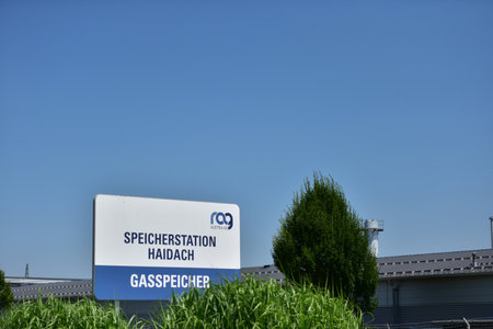 Haidach gas storage facility in Strasswalchen (Salzburg, Austria)の写真素材
