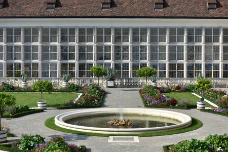 Prince Eugen's Hof Palace with its beautiful, well-known baroque gardenのeditorial素材