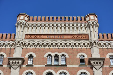 The well-known Rossauer Kaserne in Vienna, headquarters of the Austrian Federal Ministry of Defenseのeditorial素材