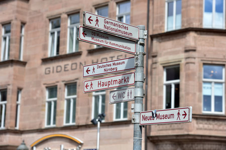 Street in the center of Nuremberg, Bavariaのeditorial素材