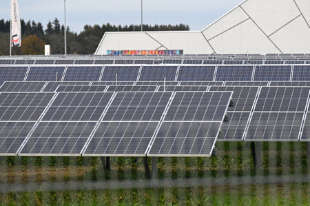 Solar campus with photovoltaic research power plant of Energie AG in Eberstalzell (Upper Austria),...