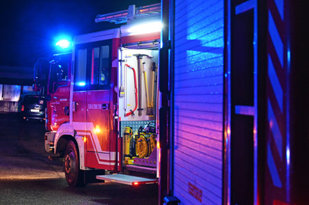 Deployment of a fire department in the Salzkammergut during a traffic accident in the Salzkammergut