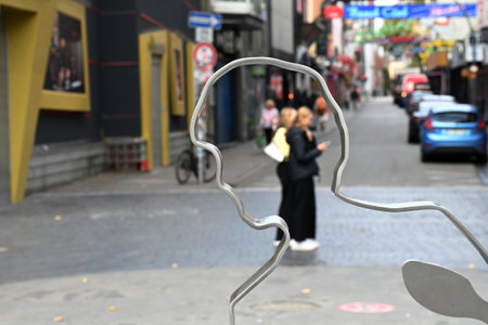 The famous entertainment district Reeperbahn in the Sankt Pauli district in Hamburg, Germanyのeditorial素材