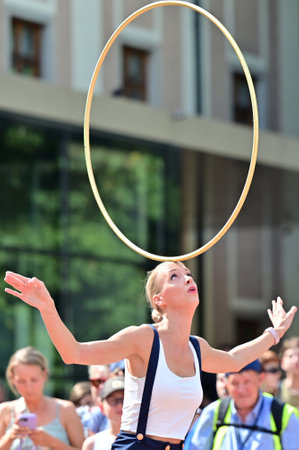 The Linz Pavement Spectacle is one of the most important and diverse street art festivals in Europe.のeditorial素材