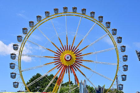 Summer festival in the Munich Olympic Park with numerous attractions, Bavariaのeditorial素材