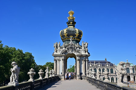 The large building complex Zwinger in Dresden in Saxonyのeditorial素材