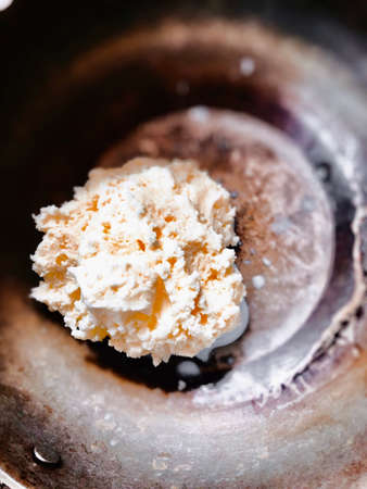 In rural Nepal, butter is made only from yogurt, add water to homemade natural yogurt and mix it for  to 15 minutes for Mixer grinder.の写真素材