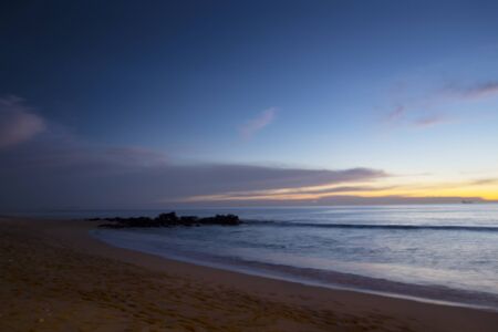 Sunset beach with beautiful sky