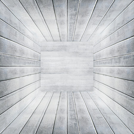 White wood wall and floor as background texture. White wood texture.の写真素材