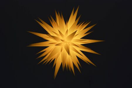 the traditional east german herrnhut star - handmade of paperの写真素材