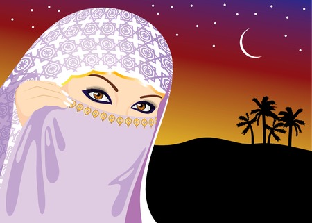 Muslim Womanのイラスト素材