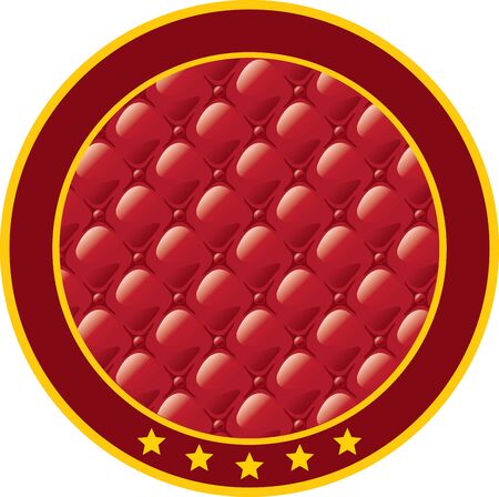 Round sticker with an imitation of upholstery fabric.のイラスト素材