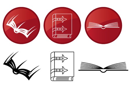 Books, icons set.のイラスト素材