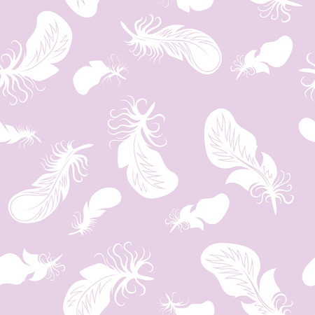 Seamless background with feathers.のイラスト素材