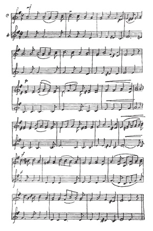 Handmade musical notes.のイラスト素材
