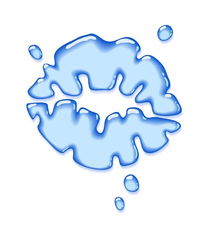 Kiss of water. Stylized vector illustration.のイラスト素材