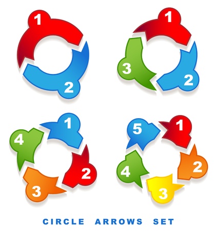 Circle arrows set.  のイラスト素材