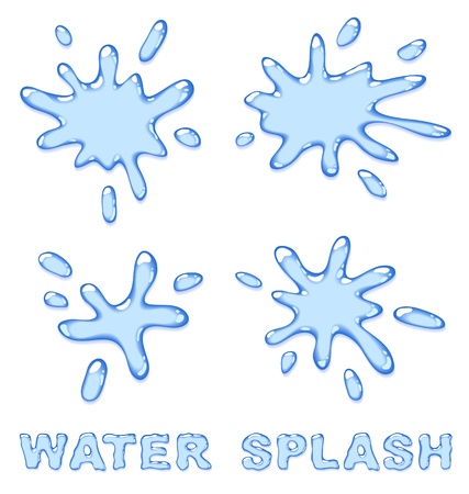 Water Splash Set. Vector illustration.のイラスト素材