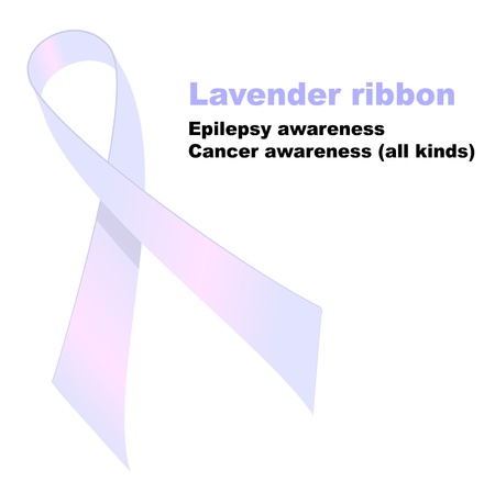Lavender ribbon. Epilepsy awareness.
Cancer awareness (all kinds). のイラスト素材
