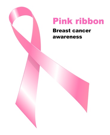 Pink ribbon. Breast cancer awareness symbolのイラスト素材