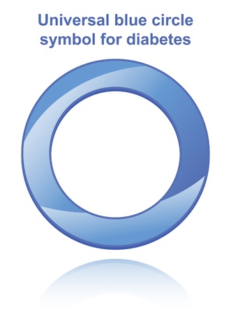 Universal blue circle symbol for diabetes.のイラスト素材