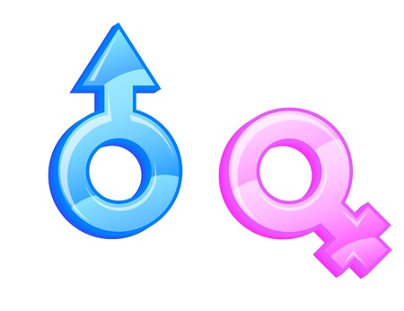 Gender symbols. Vector illustration.のイラスト素材