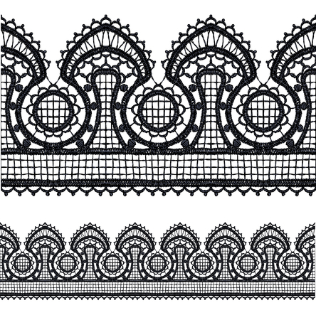 Seamless openwork lace borderのイラスト素材