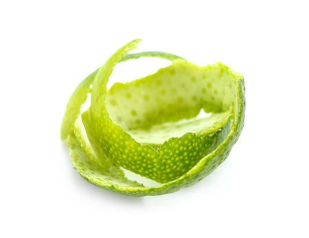 Limes peel isolated.の写真素材