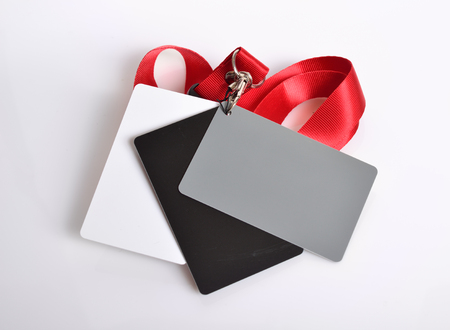 White, Grey and Black card for Color balance