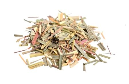 Dried Cymbopogon, better known as lemongrass. Isolated on white background.の写真素材