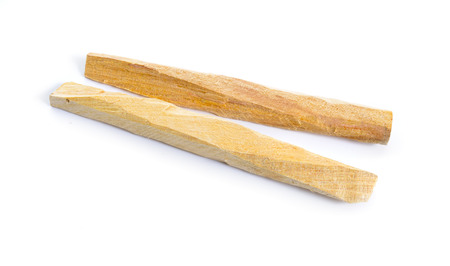 Palo santo, Holy Wood sticks isolated on white backgroundの写真素材