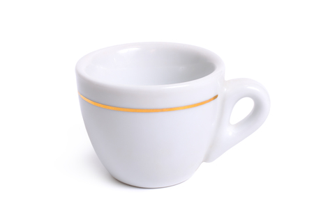 White coffee cup isolated on white backgroundの写真素材