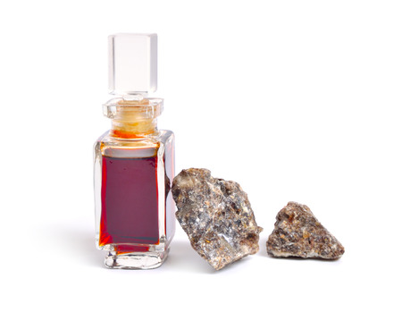 Benzoin or benjamin Essential oil or gum benzoin or gum benjamin, lobanの写真素材