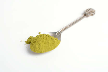 Matcha is finely ground powder of specially grown and processed green tea leaves, traditionally consumed in East Asia.の写真素材