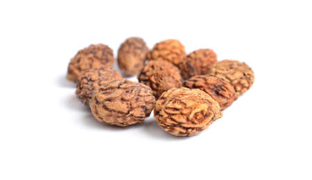 Seeds or stones Ziziphus jujuba, commonly called jujube. Isolated on whiteの写真素材