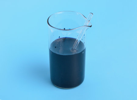 Indigo carmine, or 5,5 indigodisulfonic acid sodium salt.の写真素材