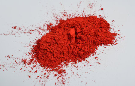 Carmine. also called cochineal, cochineal extract, crimson lake, or carmine lake is a pigment of a bright-red colorの写真素材
