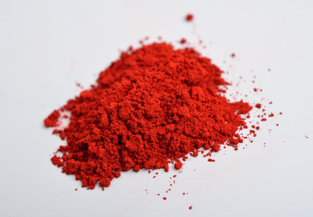 Carmine. also called cochineal, cochineal extract, crimson lake, or carmine lake is a pigment of a bright-red colorの写真素材