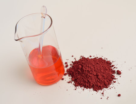 Congo red is an organic compound, It is an azo dyeの写真素材