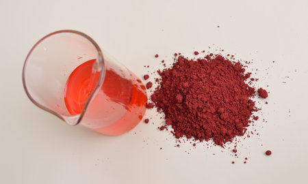 Congo red is an organic compound, It is an azo dyeの写真素材