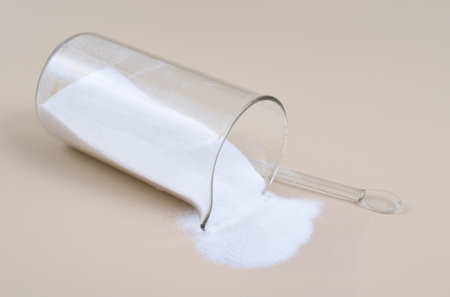 Sodium bicarbonate IUPAC name: sodium hydrogencarbonate, commonly known as baking soda or bicarbonate of sodaの写真素材