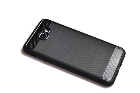 Back of smartphone with camera in protective case isolated on white background.