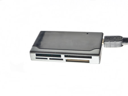 USB card reader isolated on a white background